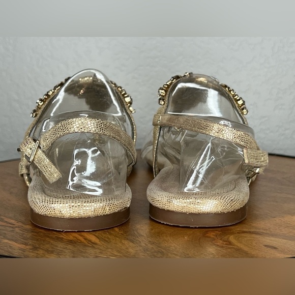 398. Arturo Chang Gold Bedazzled Sandals Size 9 - Picture 5 of 6